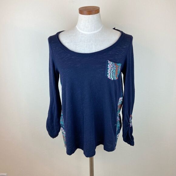 Anthropologie Paper Locket Accordian Long-Sleeve Tee - Picture 2 of 7